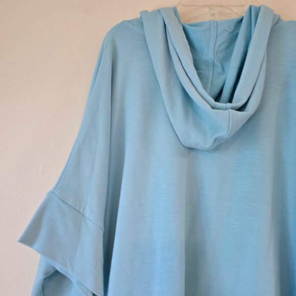 NWT Pretty Aqua Blue SS Pullover Hoodie Worshop Republic Clothing XL - Picture 5 of 16